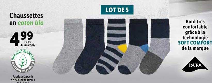 chaussettes en coton bio
