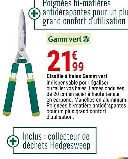 cisaille à haies gamm vert