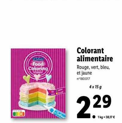 colorant alimentaire