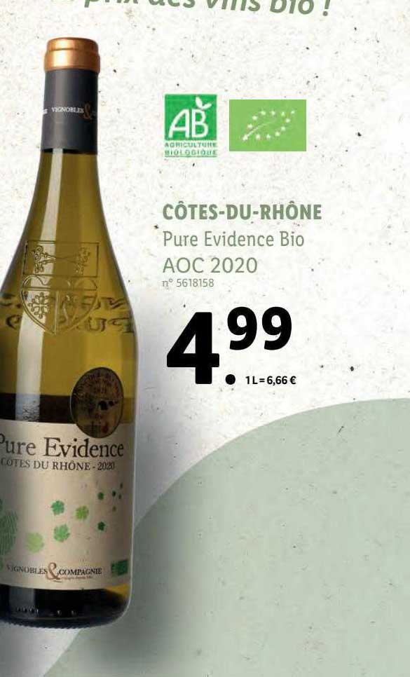 côtes-du-rhône pure évidence bio aoc 2020