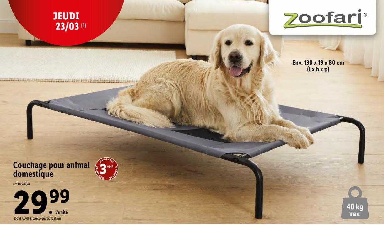 couchage pour animal domestique zoofari