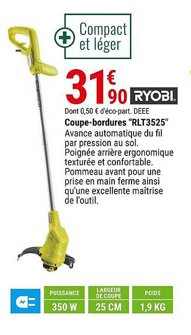 coupe-bordures "rlt3525" ryobi