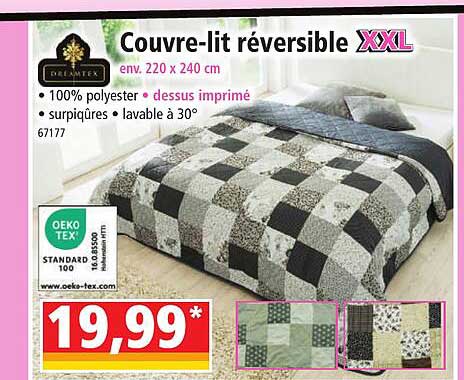 couvre-lit réversible xxl