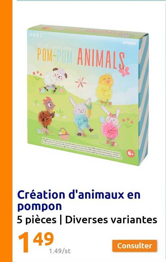 création d'animaux en pompon