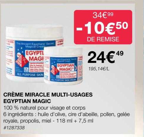 crème miracle multi-usages egyptian magic