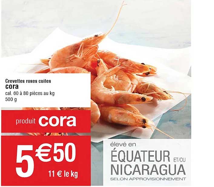 Crevettes Roses Cuits Cora