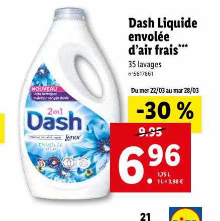 dash liquide envolée d'air frais