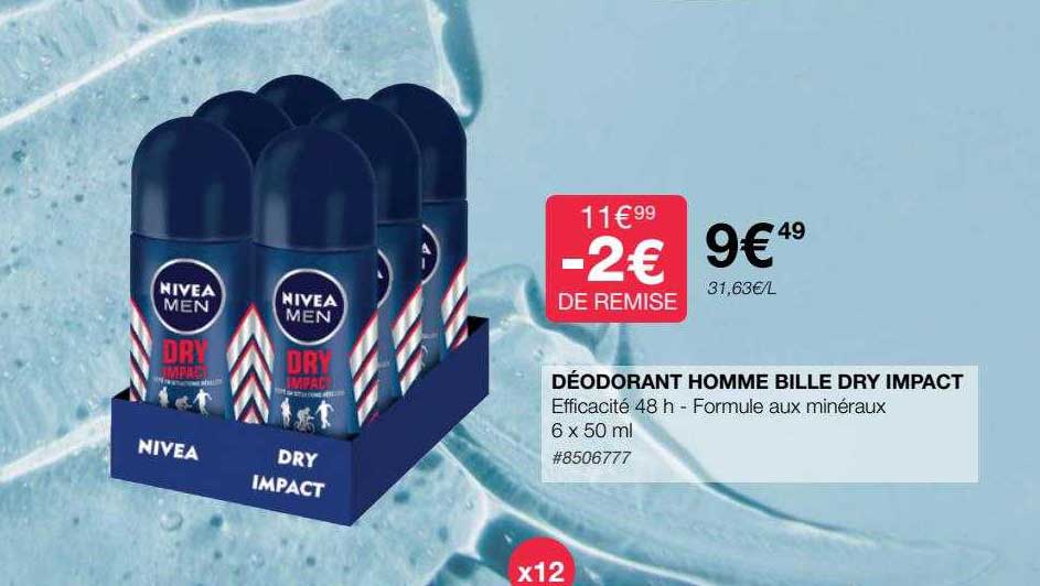 déodorant homme bille dry impact nivea men