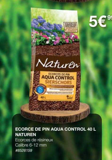 écorce de pin aqua control 40l naturen