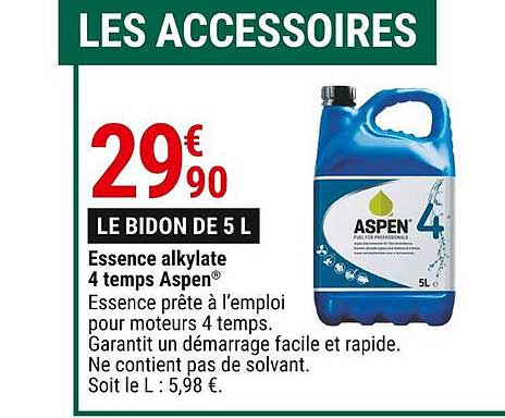 essence alkylate 4 temps aspen