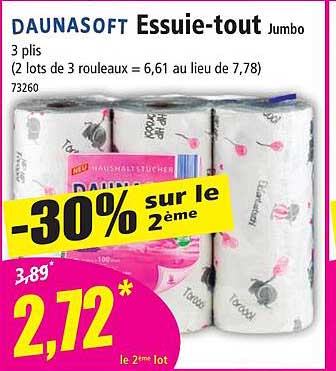 essuie-tout jumbo daunasoft