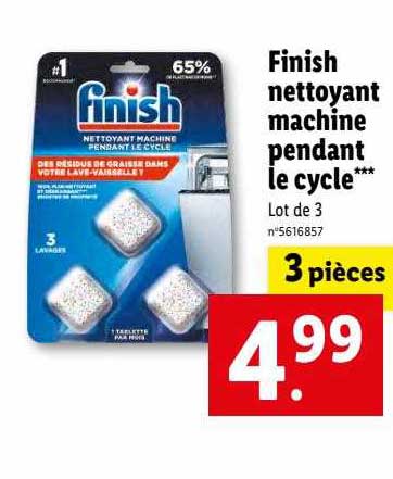 finish nettoyant machine pendant le cycle