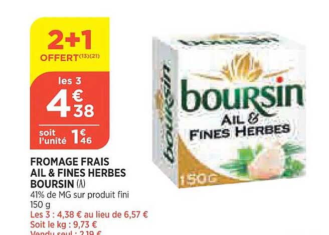Fromage Frais Ail & Fines Herbes Boursin
