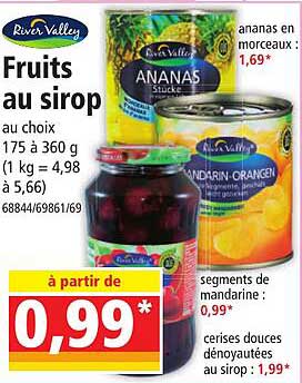 fruits au sirop river valley