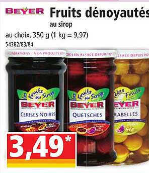 Fruits Dénoyautés Beyer