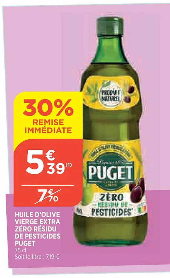 huile d'olive vierge extra zéro résidu de pesticides puget
