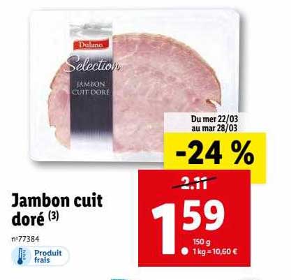 Jambon Cuit Doré