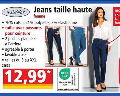 Jeans Taille Haute Femme ElleNor