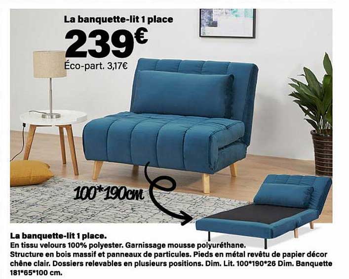 la banquette-lit 1 place