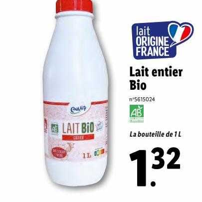 Lait Entier Bio Envia