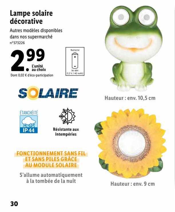 lampe solaire décorative