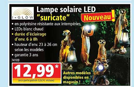 lampe solaire led "suricate" i-glow
