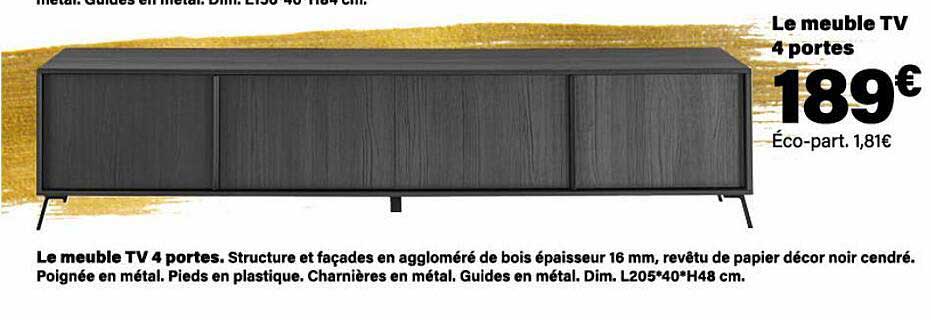 Le Meuble Tv 4 Portes