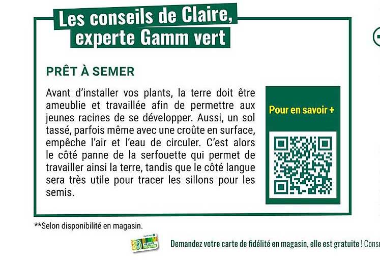 les conseils de claire, experte gamm vert