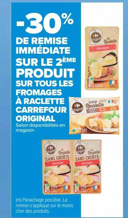 Les Fromages à Raclette Carrefour Original
