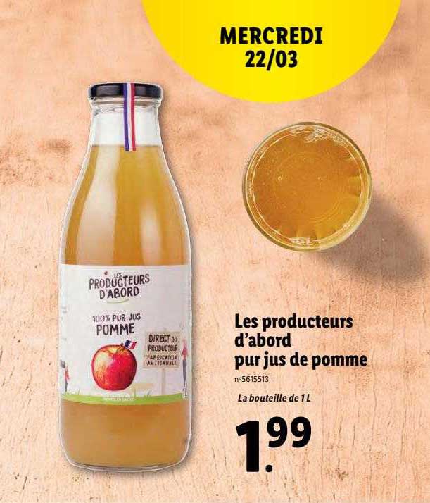 les producteurs d'abord pur jus de pomme