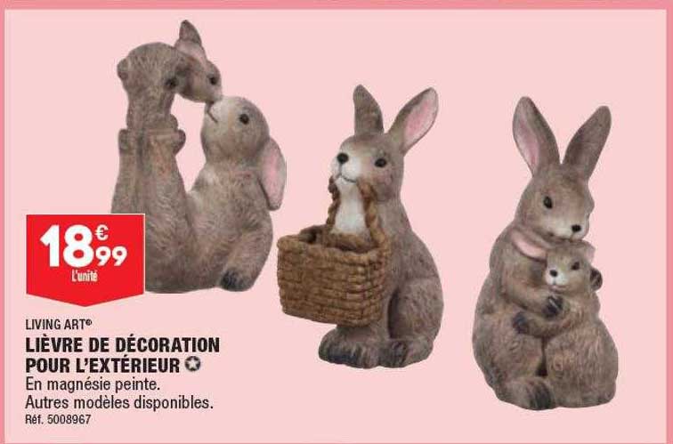 lièvre de décoration pour l'extérieur living art