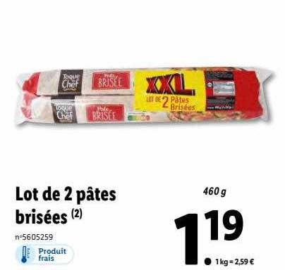 lot de 2 pâtes brisées