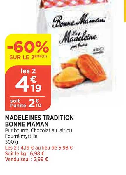 madeleines tradition bonne maman