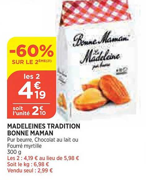 madeleines tradition bonne maman