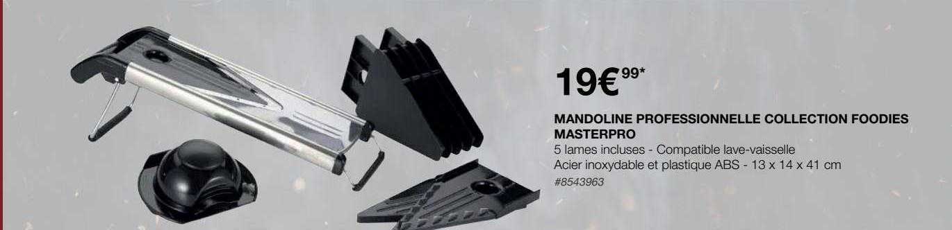 mandoline professionnelle collection foodies masterpro