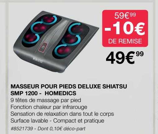 masseur pour pieds deluxe shiatsu smp 1200 - homedics