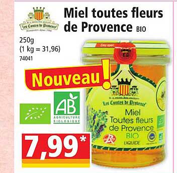miel toutes fleurs de provence bio
