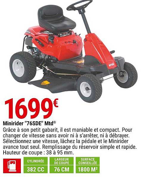 minirider "76sde" mtd