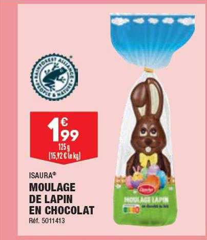 moulage de lapin en chocolat isaura