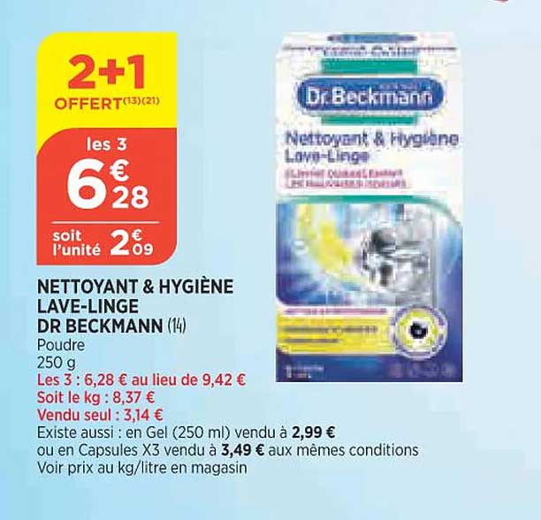 nettoyant & hygiène lave-linge dr beckmann