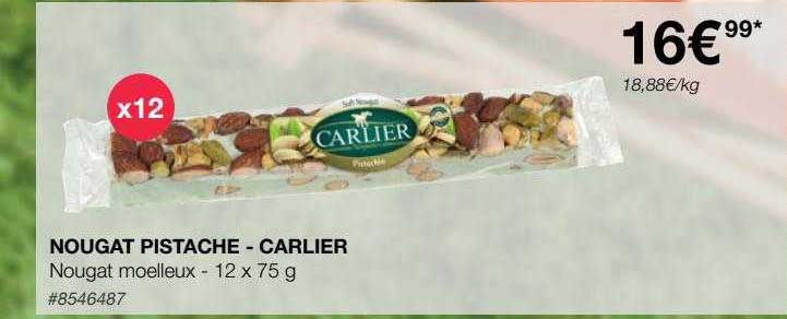 Nougat Pistache - Carlier