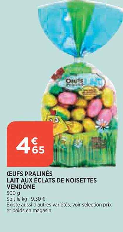 œufs pralinés lait aux éclats de noisettes vendôme