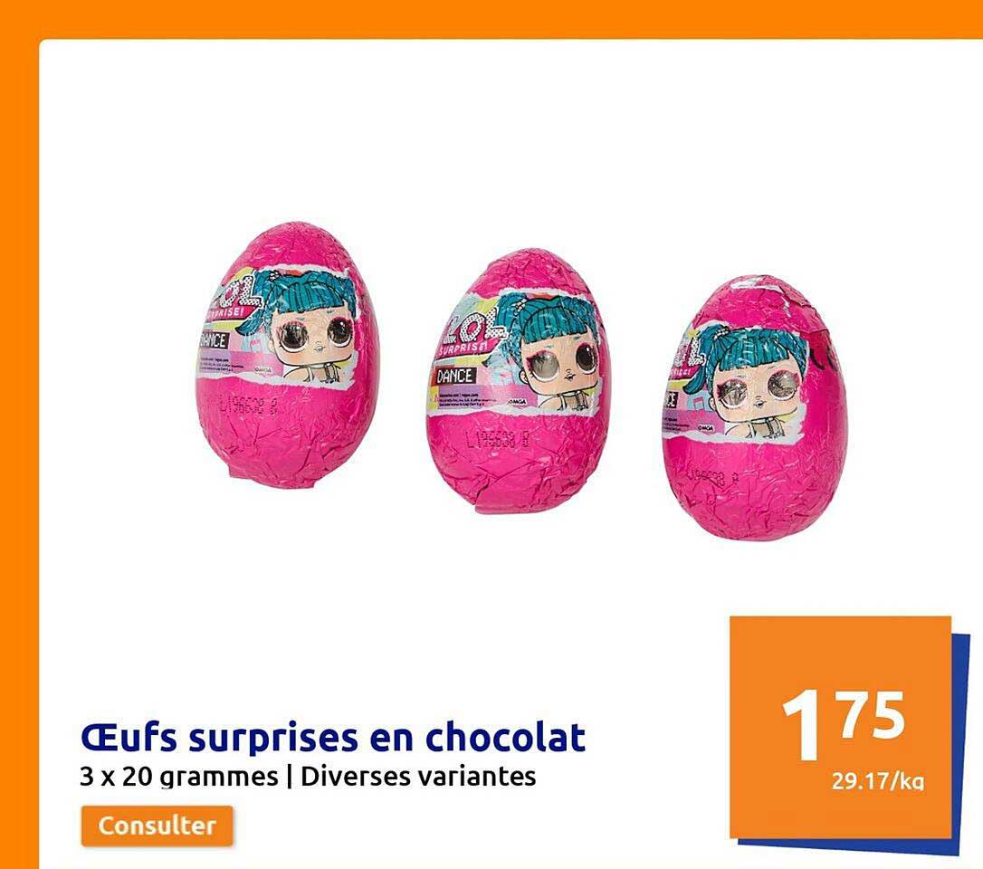 œufs surprises en chocolat