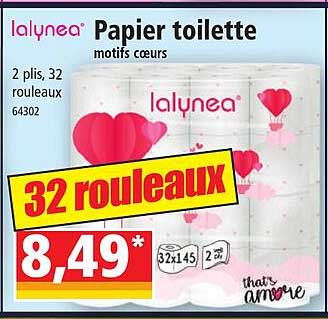 Papier Toilette Motifs Cœurs Lalynea