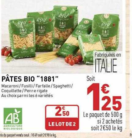 Pâtes Bio "1881"