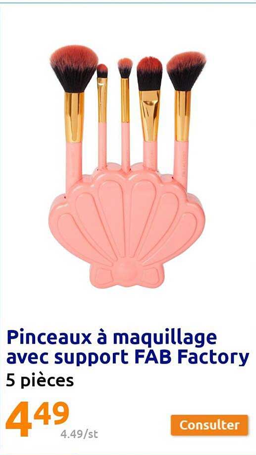 pinceaux à maquillage avec support fab factory