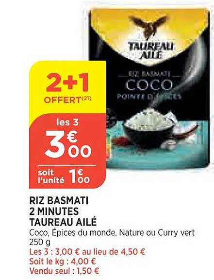 riz basmati 2 minutes taureau ailé