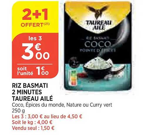 riz basmati 2 minutes taureau ailé