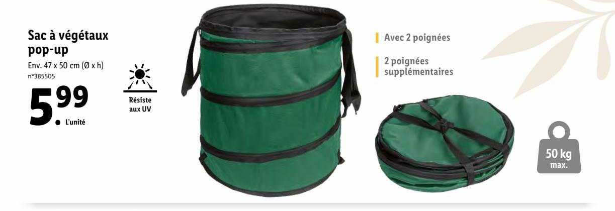 sac à végétaux pop-up