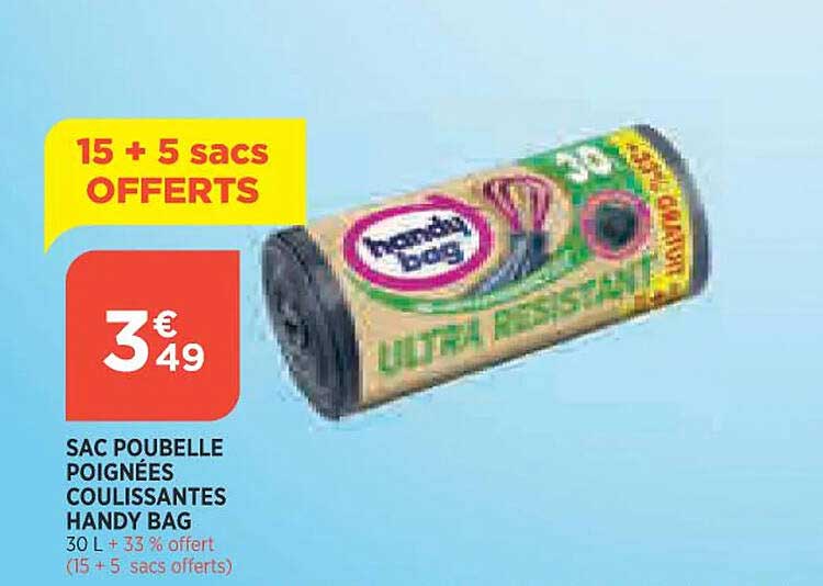 Sac Poubelle Poignées Coulissantes Handy Bag